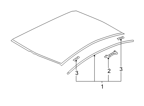 2012 Mitsubishi Lancer Exterior Trim - Roof