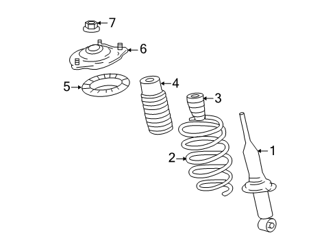 2005 Mitsubishi Endeavor Struts & Components