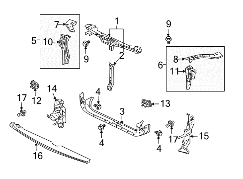2011 Mitsubishi Galant Radiator Support