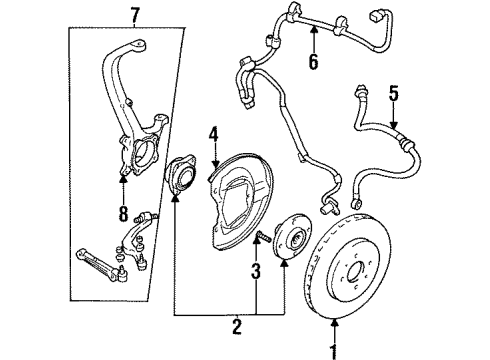 1998 Mitsubishi Galant Front Brakes