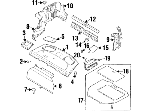 2000 Mitsubishi Diamante Interior Trim - Rear Body