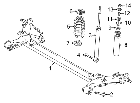 2017 Mitsubishi Mirage G4 Rear Suspension Components