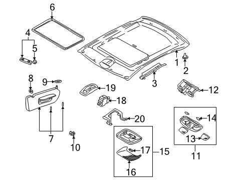2003 Mitsubishi Galant Interior Trim - Roof