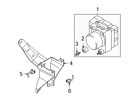 2008 Mitsubishi Outlander ABS Components