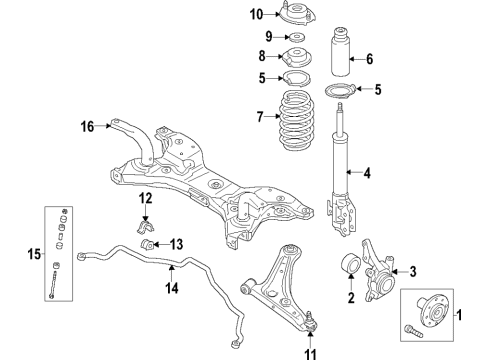 2017 Mitsubishi Mirage Front Suspension