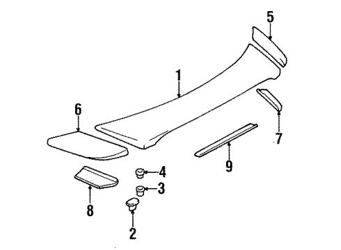 1997 Mitsubishi Eclipse Rear Spoiler