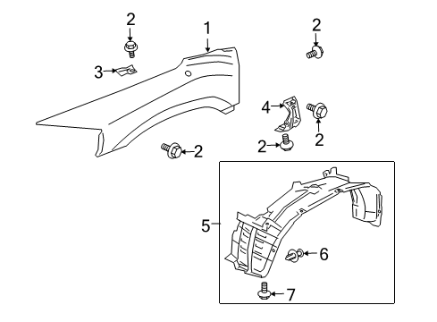 2011 Mitsubishi Endeavor Fender & Components