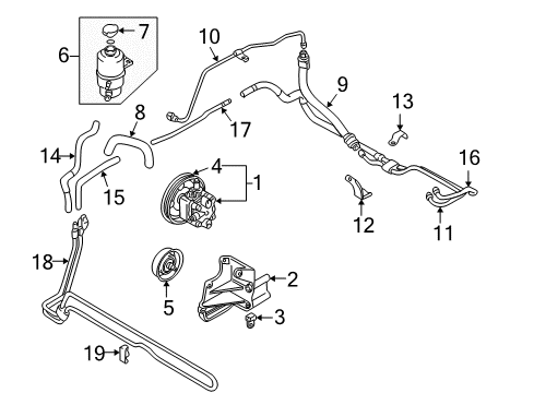2001 Mitsubishi Galant P/S Pump & Hoses Diagram 2