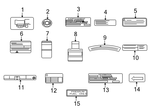 2008 Mitsubishi Lancer Information Labels