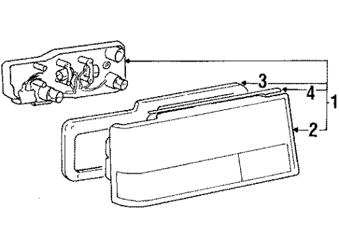1987 Mitsubishi Cordia Tail Lamps