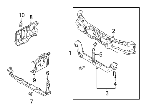 2003 Mitsubishi Galant Radiator Support
