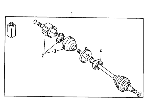 1994 Mitsubishi Mirage Front Axle
