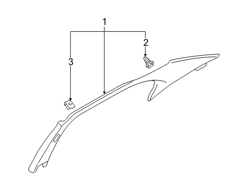 2003 Mitsubishi Galant Interior Trim - Quarter Panels
