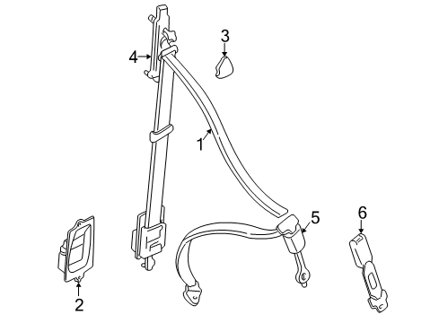 2001 Mitsubishi Montero Seat Belt