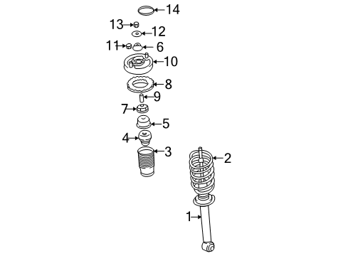 2011 Mitsubishi Galant Struts & Components