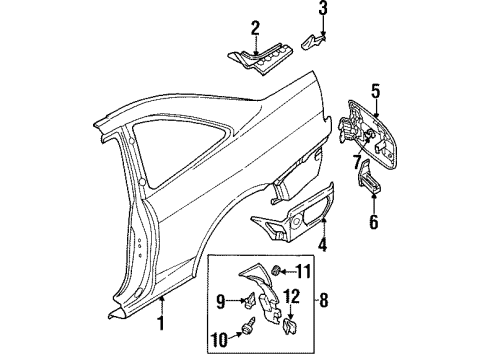 2002 Mitsubishi Mirage Fuel Door