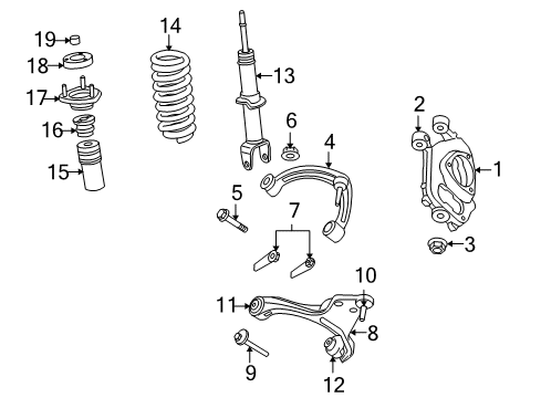 2006 Mitsubishi Raider Front Suspension Components