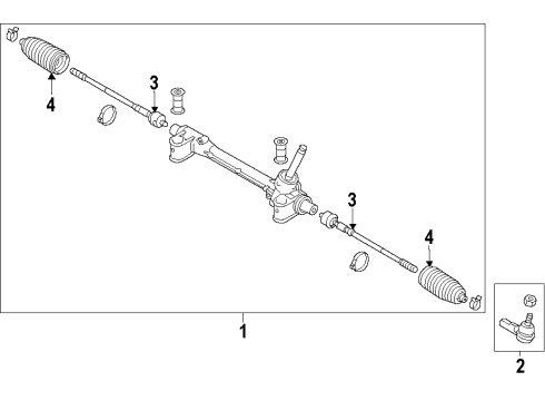 2014 Mitsubishi Mirage Steering Gear & Linkage