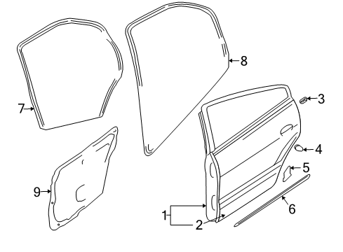 2011 Mitsubishi Galant Door & Components