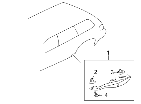 2011 Mitsubishi Endeavor Exterior Trim - Pillars