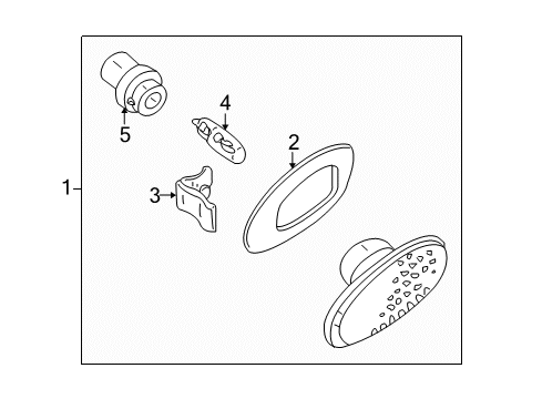 2004 Mitsubishi Lancer Side Repeater Lamps