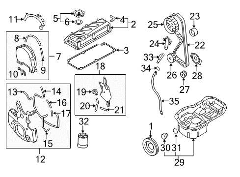 2007 Mitsubishi Eclipse Engine Parts Diagram