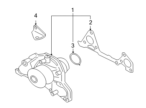 2011 Mitsubishi Endeavor Water Pump