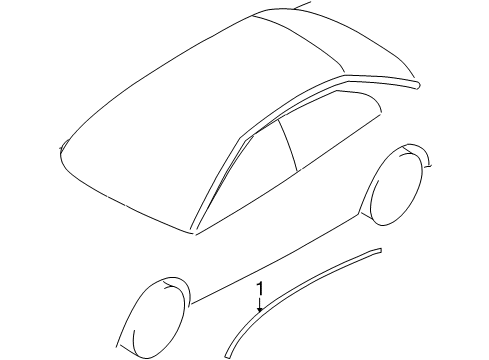 2011 Mitsubishi Galant Exterior Trim - Roof
