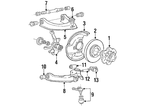 1985 Mitsubishi Mighty Max Front Suspension Diagram 2