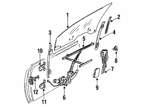 1996 Mitsubishi Diamante Door
