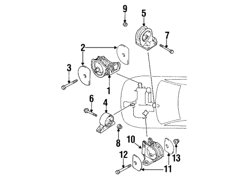 1997 Mitsubishi Eclipse Engine & Trans Mounting