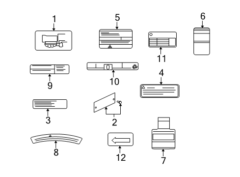 2012 Mitsubishi Lancer Information Labels
