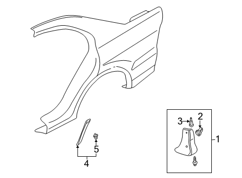 2003 Mitsubishi Galant Exterior Trim - Quarter Panel