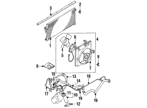 1996 Mitsubishi Mirage A/C Condenser