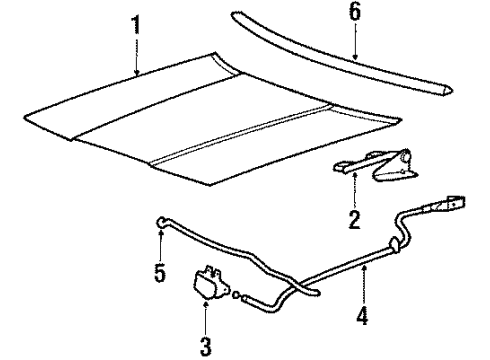 1990 Mitsubishi Sigma Hood & Components