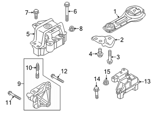 2022 Mitsubishi Outlander PHEV Engine & Trans Mounting