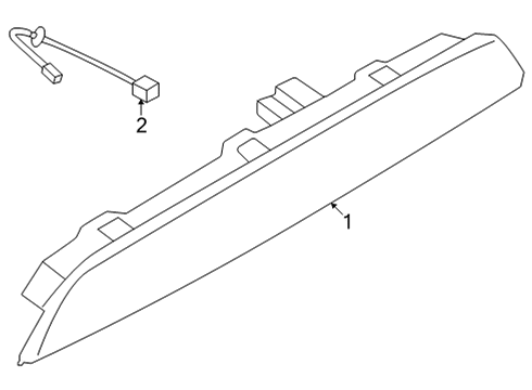 2024 Mitsubishi Outlander High Mount Lamps