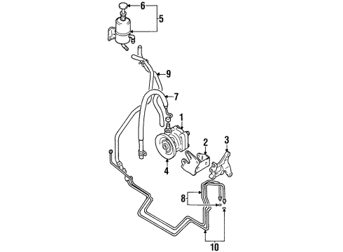 1993 Mitsubishi Montero P/S Pump & Hoses
