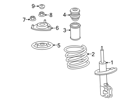 2012 Mitsubishi Lancer Struts & Components