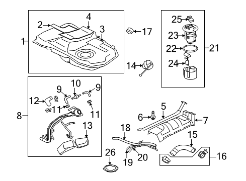 2012 Mitsubishi Lancer Fuel Supply