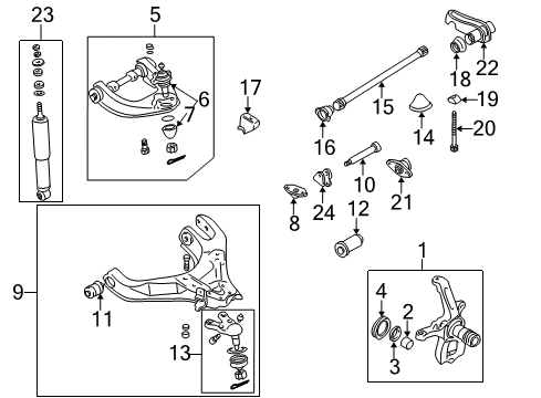 2000 Mitsubishi Montero Sport Lower Ball Joint, Driver Side Diagram for MR296269