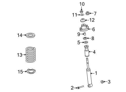 2012 Mitsubishi Outlander Shocks & Components Diagram 4