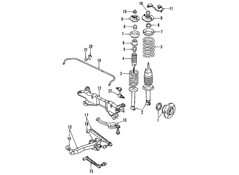 1992 Mitsubishi Diamante Lower Control Arm - Rear
