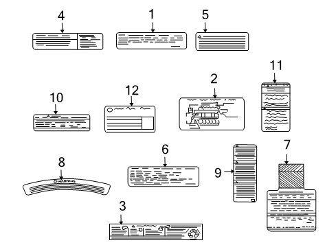 2008 Mitsubishi Outlander Information Labels