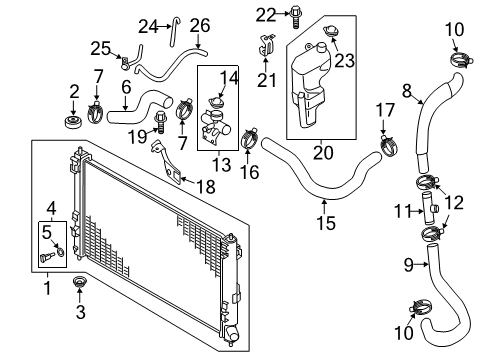 2020 Mitsubishi Outlander Sport Radiator & Components
