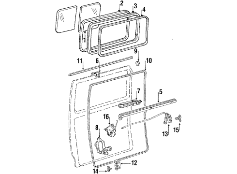1987 Mitsubishi Van Door