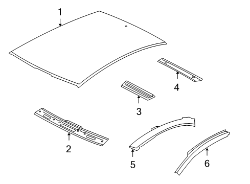 2012 Mitsubishi Lancer Roof & Components
