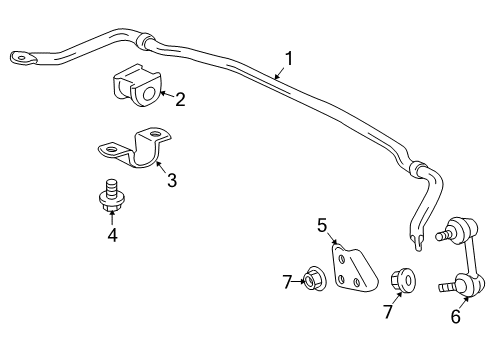 2011 Mitsubishi Lancer Stabilizer Bar & Components Diagram 5