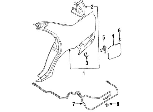 1998 Mitsubishi Galant Fuel Door