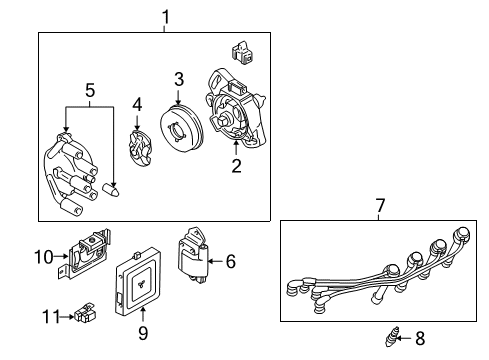 1998 Mitsubishi Montero Sport Spark Plug Diagram for MS851357